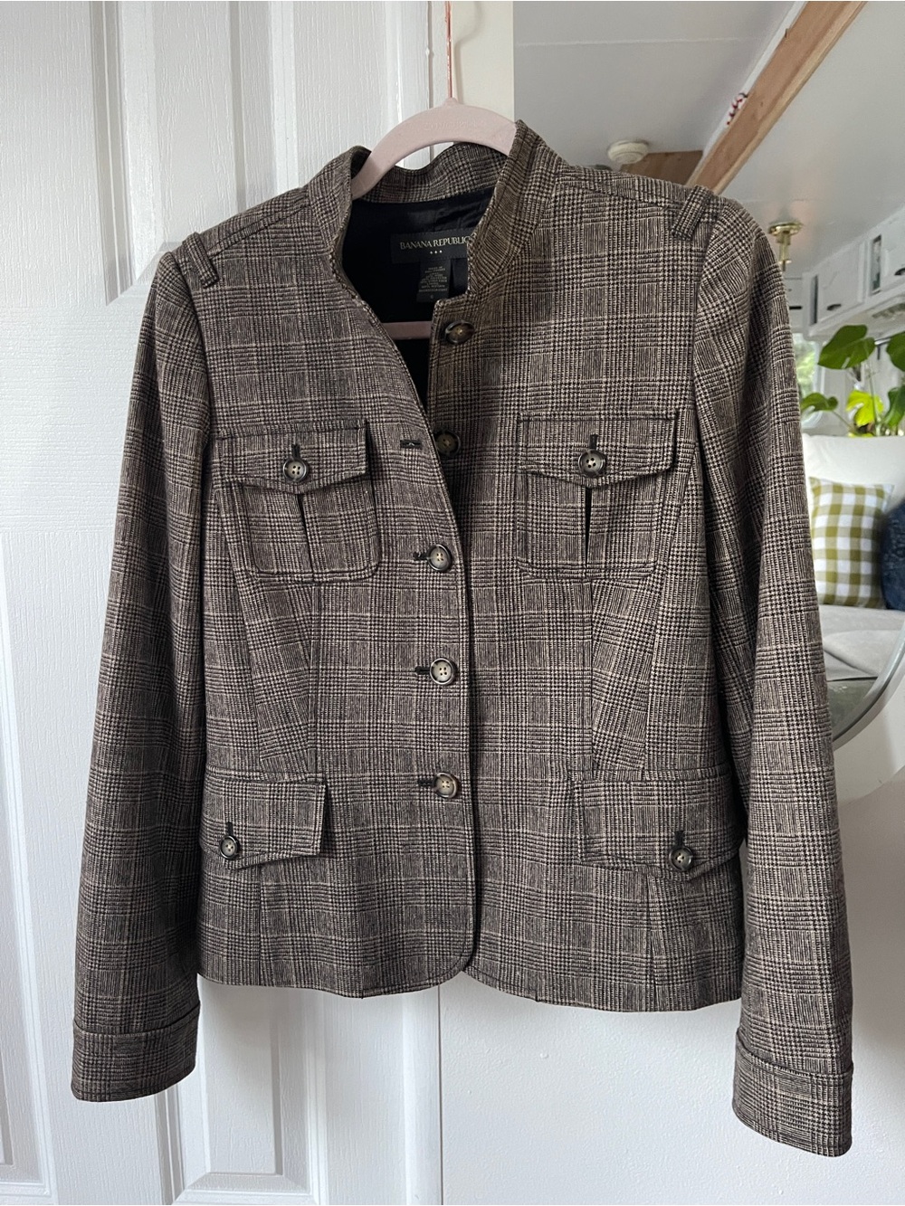 Banana Republic Wool Plaid Jacket